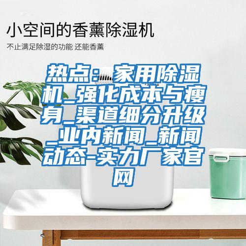 熱點：家用除濕機_強化成本與瘦身_渠道細分升級_業內新聞_新聞動態-實力廠家官網