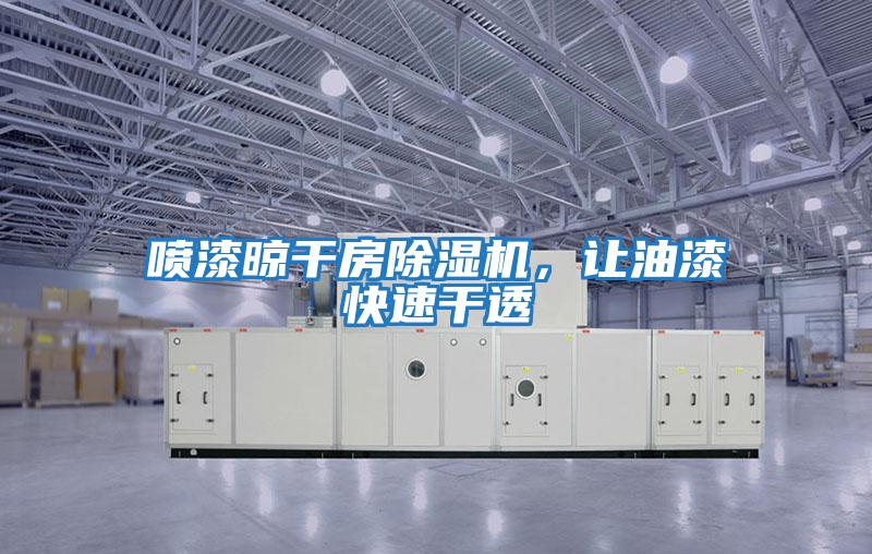 噴漆晾干房除濕機，讓油漆快速干透