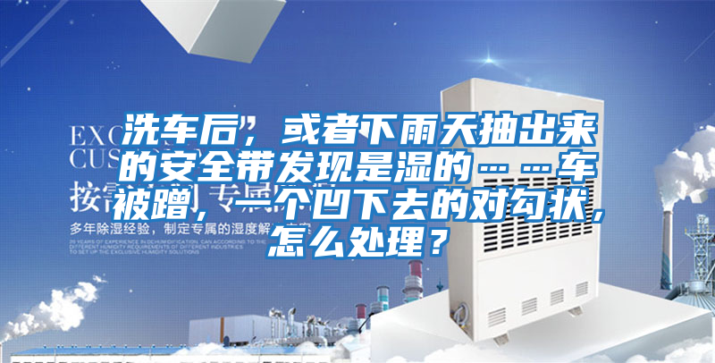 洗車后，或者下雨天抽出來的安全帶發(fā)現(xiàn)是濕的……車被蹭，一個凹下去的對勾狀，怎么處理？